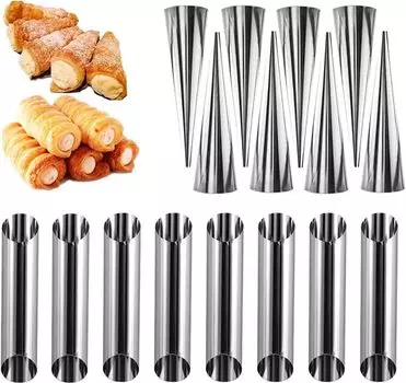 Инструмент для выпечки Coolooda Mold Form Cream Horn Mold of Cylindrical Cornet Mold Инструмент для выпечки Противень для выпечки Принадлежности для хлеба Принадлежности для хлеба Cannoli Принадлежности для выпечки своими руками