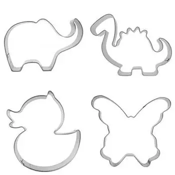 Инструмент для выпечки милых животных 9 серебряный