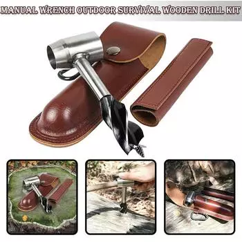 Инструмент для выживания на открытом воздухе, ручной шнековый ключ, дрель по дереву для поселенцев Бушкрафта