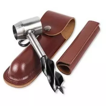 Инструмент для выживания поселенцев Ручной гаечный ключ-бур Сверло по дереву с ушком Деревянный колышек и приспособление для изготовления отверстий для кустарного промысла, пешего туризма и кемпинга