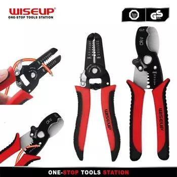 Инструмент для зачистки электрических проводов WISEUP 20-8 AWG Ручные инструменты профессионального электрика Инструмент для зачистки проводов Инструмент из марганцевой стали 8 Wire Stripper