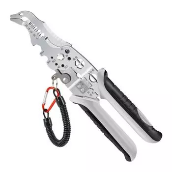 Инструмент для зачистки проводов, инструмент для обжима кабеля с нескользящей ручкой, многофункциональные плоскогубцы для электриков, профессиональный инструмент для зачистки проводов чёрный