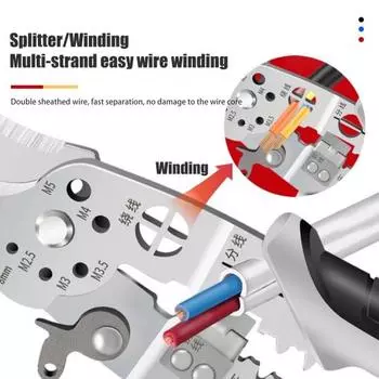 Инструмент для зачистки проводов, инструмент для обжима кабеля с нескользящей ручкой, многофункциональные плоскогубцы для электриков, профессиональный инструмент для зачистки проводов чёрный