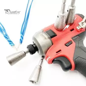 Инструмент для зачистки проводов, инструмент для зачистки кабеля с шестигранным хвостовиком 1/4 дюйма, инструмент для зачистки проводов, Twister, гайка для проводов, Twister, вращающийся разъем для провода серебряный