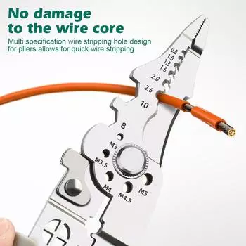 Инструмент для зачистки проводов Клещи для удаления ржавчины Кримпер Резак для зачистки кабеля Многофункциональный инструмент для ремонта проводов Плоскогубцы Ручной инструмент