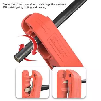 Инструмент для зачистки проводов, круглый кабельный резак, инструмент для зачистки проводов макс. 240 мм2 для быстрого и точного удаления оболочки