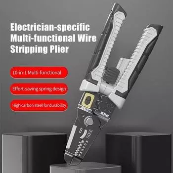Инструмент для зачистки проводов, плоскогубцы, кусачки, многофункциональные ножницы для ремонта, электрические зачистные клещи, обжимные плоскогубцы, ручной инструмент зелёный