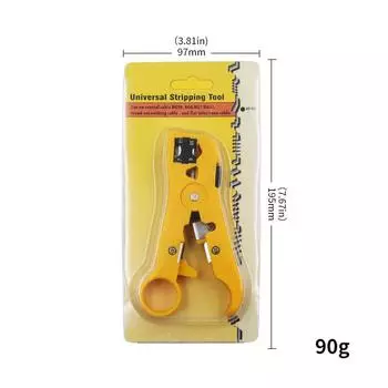 Инструмент для зачистки проводов Регулируемая режущая головка Поворотный стол Предотвращает случайное повреждение кабелей Миниатюрный и компактный Удобный на ощупь