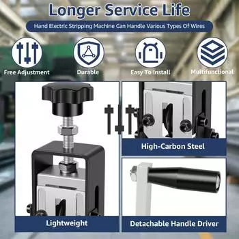 Инструмент для зачистки проводов, ручной инструмент для зачистки проводов, электрический кабельный зачистной станок, ручная рукоятка, поддержка использования с ручной электрической дрелью