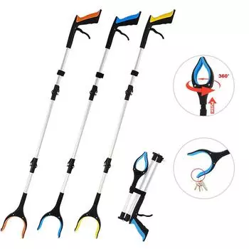 Инструмент для захвата Reacher, удлиненные захваты для пожилых людей, легкий и удобный захват для мусора с магнитами жёлтый