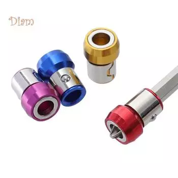 Инструмент для захвата винтов с металлическим магнитным кольцом диаметром 1/4 дюйма, 6,35 мм, отвертка фиолетовый