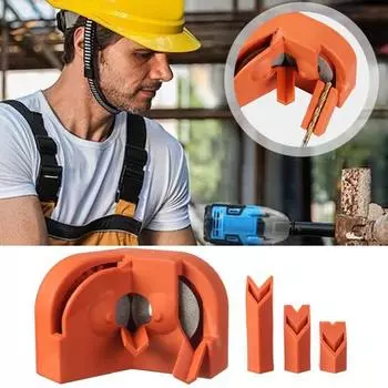 Инструмент для заточки сверл с шлифовальными кругами Прочная конструкция Компактный дизайн Портативный универсальный многоцелевой инструмент для заточки сверл оранжевый