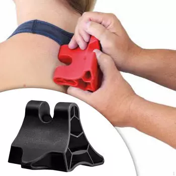 Инструмент для затылочного освобождения с четырьмя углами и пальцами для шейно-талиевого мышечного узла синий