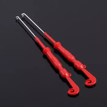 Инструмент для завязывания узлов Инструмент для завязывания узлов Инструмент для извлечения рыболовных крючков 2pcs random color