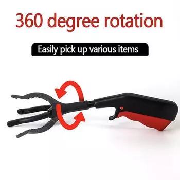 Инструмент Grabber Сборщики мусора Мусорный захват Противоскользящий захват с длинной удлинительной ручкой Зажим для мусора Зажим для сбора мусора Аксессуары чёрный