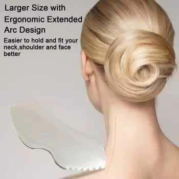 Инструмент Gua Sha, скребковая доска Gua из нержавеющей стали для лица, тела, миофасциальная массажная доска, устойчивый к ржавчине инструмент для подтяжки кожи для друзей семьи серебряный