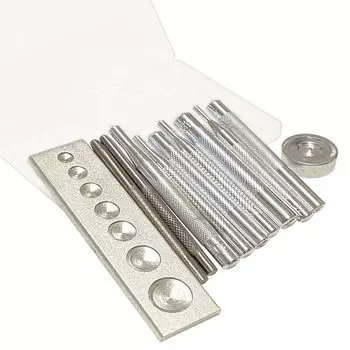 Инструмент HappyHome для уплотнения швов, стол для забивания швов, люверс, кожевенное ремесло, бита, набор из 11 предметов, крюк для забивания швов, уплотнение швов, в комплекте специальный футляр