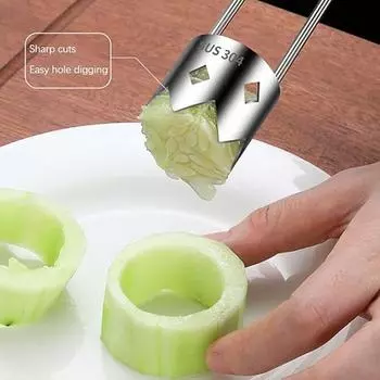 Инструмент из нержавеющей стали для удаления сердцевины фруктов, яблок, груш, болгарского перца, универсальный инструмент для удаления сердцевины овощей, кухонные гаджеты 1PC