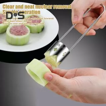 Инструмент из нержавеющей стали для удаления сердцевины фруктов и овощей, устройство для удаления сердцевины болгарского перца, прочная конструкция, кухонный гаджет для легкого удаления косточек Sets