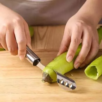 Инструмент из нержавеющей стали для удаления сердцевины из перца и томатов