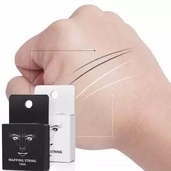 Инструмент Макияж бровей Татуировка Нити Картирование Предварительно нарисованная нить Линия позиционирования бровей Пигментная нить 03white ink