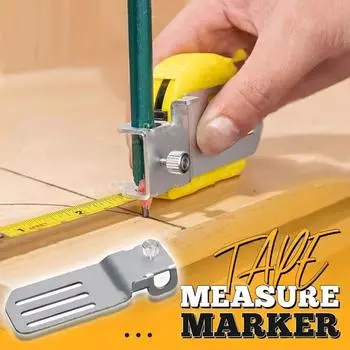 Инструмент-маркер для рулетки, локатор рулетки. Фиксированный измерительный зажим для рулетки. Прецизионный инструмент для разметки. Держатель карандаша.
