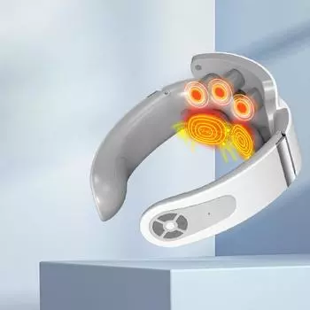 Инструмент-массажер, интеллектуальный импульсный горячий компресс для шеи, физиотерапевтический инструмент, электрический массажер для шейного позвонка, вибрационная защита для шеи Chinese