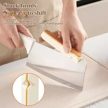 Инструмент-помощник для резака с удлиненным зажимом для безопасной резки, многофункциональная точилка для резака, защитный кожух для рук, кухонный нож, аксессуар оранжевый