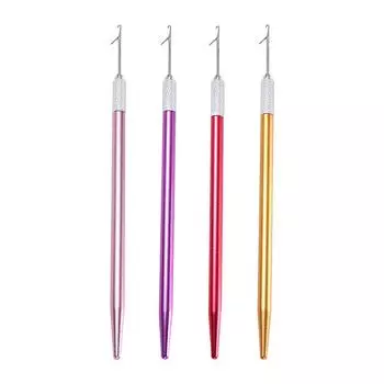 Инструмент Простой в использовании Прочный Дредлок Вязание крючком Парик Иглы Для Вязания Крючком Иглы Для Плетения Волос Металлический Крючок Иглы Purple