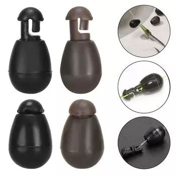 Инструмент Терминал Снасти Микро Аксессуары Для Ловля Карпа Соединяются С Крючком Для Рыболовства Быстросменные Бусины чёрный