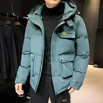 Инструментальная одежда с хлопковой подкладкой Мужская зимняя утепленная модная брендовая одежда с хлопковой подкладкой Куртка Куртка с хлопковой подкладкой Зимняя одежда с капюшоном M серый