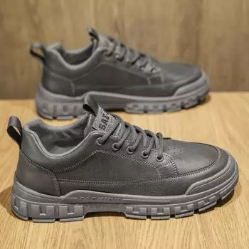 Инструментальная рабочая страховка мужская обувь зимняя новая сезонная дышащая мужская водонепроницаемая и нескользящая строительная рабочая страховка спортивная модная обувь 39 чёрный