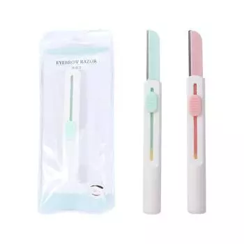 Инструменты Безопасность Пластиковая ручка Бритва для бровей Удаление волос на лице Скребок Триммер для бровей Коррекция бровей зелёный