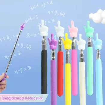 Инструменты Дизайн пальцев Палочки для чтения с пальцев Ручной презентер Указатель для доски Учебная палочка чёрный