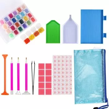 Инструменты для алмазной живописи Winuin 5D Diamond Art 21 набор инструментов для алмазной живописи Набор для начинающих Ручка для сверления алмазов Пластина для алмазной живописи Сумка для алмазной живописи