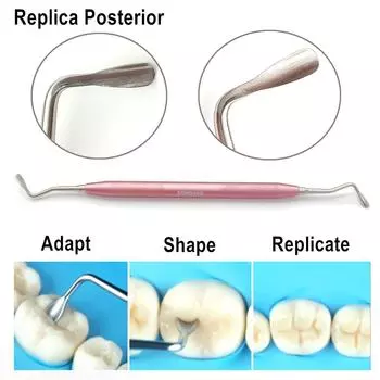 Инструменты для эстетической реставрации зубов Реплика задней части для упрощения окклюзионного моделирования задних зубов Инструменты для моделирования зубов 1 piece Al handle