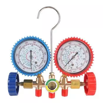 Инструменты для автомобильного кондиционера Измерительный манометр Фреон R314A R22 Шланг для заправки кондиционера Набор инструментов для двойного манометра и клапана хладагента