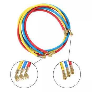 Инструменты для автомобильного кондиционера R134a Инструмент для трубки кондиционера R22 Зарядная трубка с открытым клапаном для фреонового кондиционера Шланг для заправки жёлтый