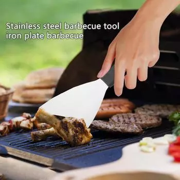 Инструменты для барбекю из нержавеющей стали, кухонная лопатка, лопаточка для барбекю, лопаточка для гриля, гриль-барбекю One Size
