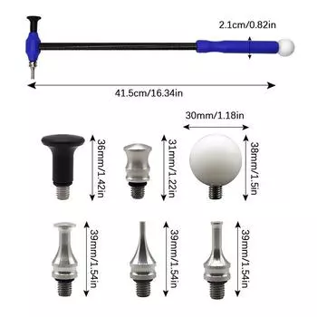 Инструменты для беспокрасочного удаления вмятин на автомобиле, регулируемая длина, карбоновые инструменты, сплав, автомобильные аксессуары, молоток, PDR, волокно, вмятина, титан синий