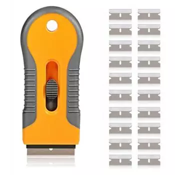 Инструменты для чистки автомобильных наклеек, бритвенный скребок для удаления тонировки окон с лезвием 20 шт. 20Pcs