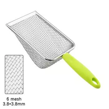 Инструменты для чистки домашних животных Лопата из нержавеющей стали для фекалий Сетка для кошачьего туалета Лопата для рептилий Лопата для ящериц Сетка для фекалий Ложка 3.83.8mm