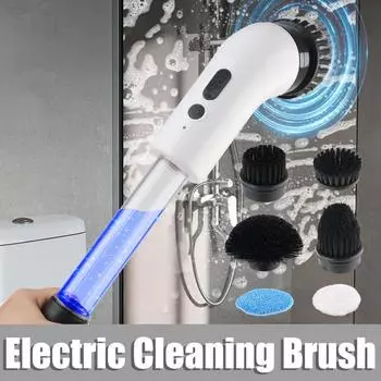 Инструменты для чистки Щетка для мытья ванной комнаты USB-типа Ручной кухонный инструмент для чистки Электрическая щетка для чистки раковины Щетка для ванны 9-в-1 9 in 1