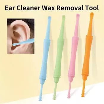 Инструменты для чистки ушей, двухголовая детская безопасная ложка для чистки ушей, многоразовый пылезащитный прочный инструмент для чистки ушей от серы