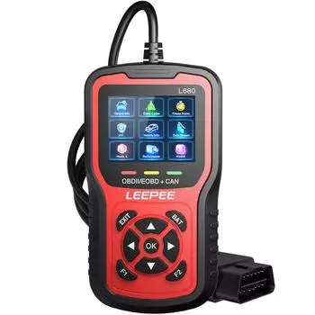 Инструменты для диагностики автомобиля Check Engine System Universal Clear/Erase Codes OBD II EOBD Scanner Cloud Print L680 Car OBD2 Code Reader Battery Tester красный