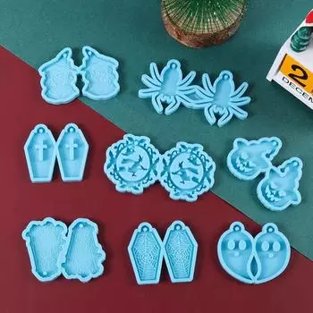 Инструменты для изготовления УФ-эпоксидных форм для подвесок, серьги «Счастливый Хэллоуин», форма для смолы, силиконовая форма для смолы