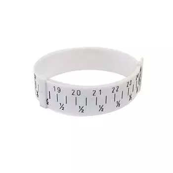 Инструменты для измерения размера браслета, регулируемый браслет размером 15-25 см White plastic