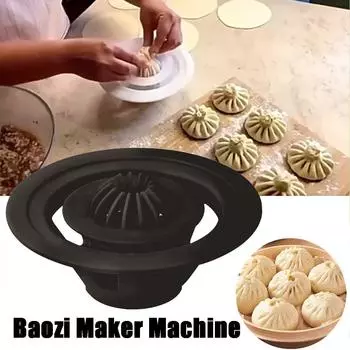 Инструменты для кухонных гаджетов ABS Baozi Making Mold Самодельная форма для пельменей Bao Buns Mold DIY teamed Stuffed Bull Mold чёрный