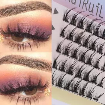 Инструменты для макияжа глаз, объемные ресницы ручной работы, натуральные индивидуальные ресницы, накладные ресницы