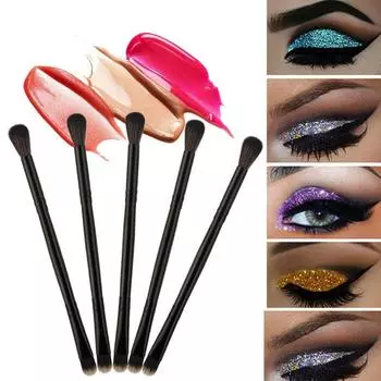 Инструменты для макияжа, тени для век, подводка для глаз, брови, губы, косметические кисти, набор 5 шт.